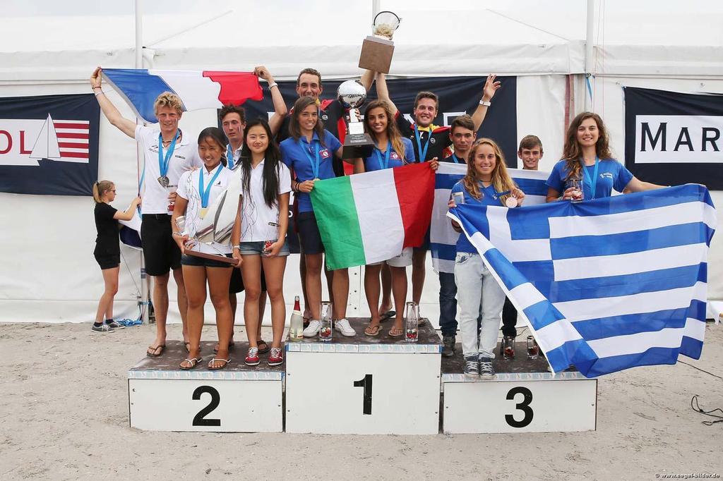 420 Open and Worlds Gold, Silver and Bronze Medallists © Christian Beeck
